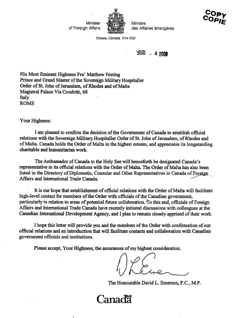 Sovereign Order of Malta Canadian Association